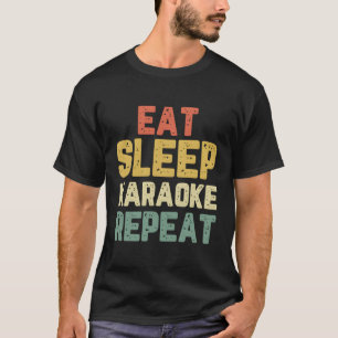 Eat Sleep Karaoke Repeat Singer Funny Lover Gift V T-Shirt