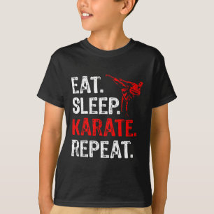 Eat Sleep Karate Repeat Karate Player Funny T-Shirt