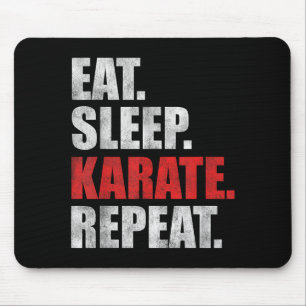 Eat Sleep Karate Repeat Mouse Mat