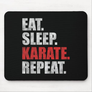Eat Sleep Karate Repeat Mouse Mat