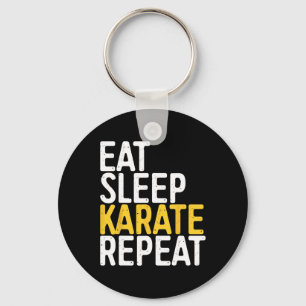 Eat Sleep Karate Repeat Shirt Men Women Kids Karat Key Ring