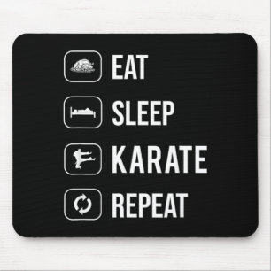 Eat Sleep Karate Repeat - sport - ninja - cool Mouse Mat