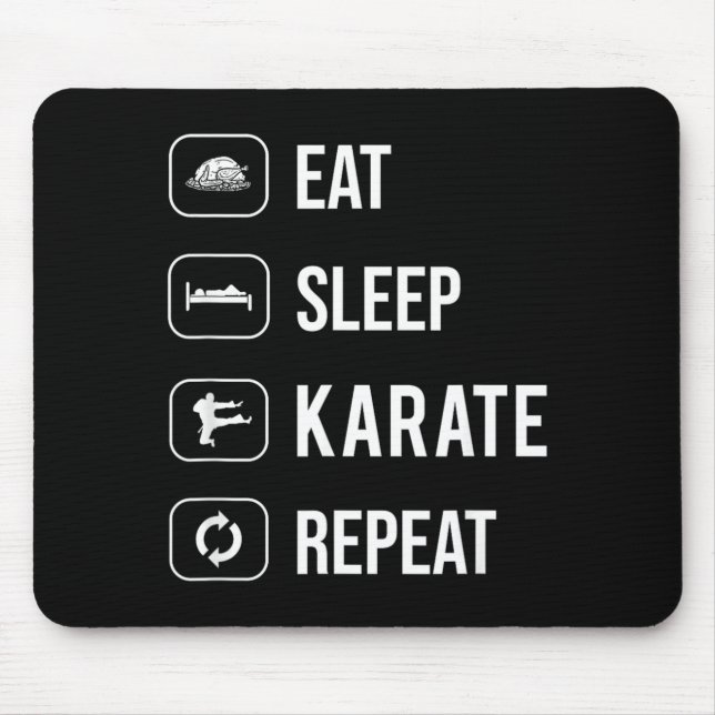 Eat Sleep Karate Repeat - sport - ninja - cool Mouse Mat (Front)