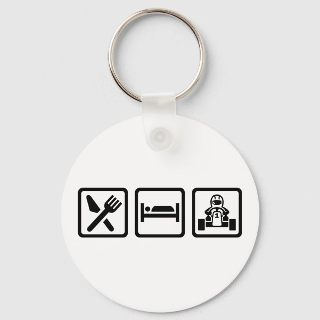 Eat sleep Kart Key Ring (Front)