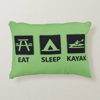 Eat Sleep Kayak Decorative Cushion