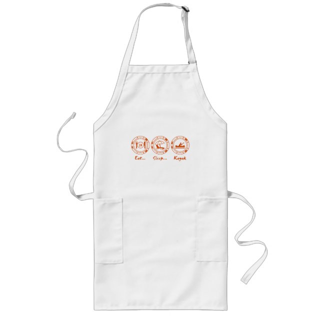Eat Sleep Kayak Long Apron (Front)