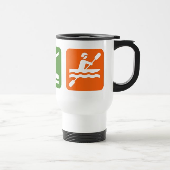 Eat Sleep Kayaking Travel Mug (Right)