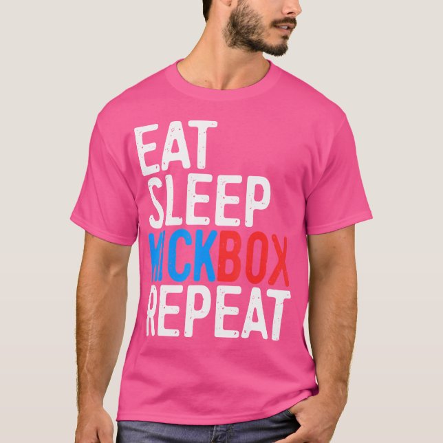 Eat Sleep Kickbox Repeat Kickboxing T-Shirt (Front)