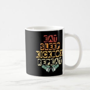 Eat Sleep Kickbox Repeat Mma Kickboxing Kickboxer  Coffee Mug