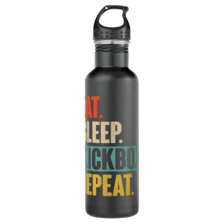 Eat Sleep Kickbox Repeat - Retro Vintage Kickboxin 710 Ml Water Bottle