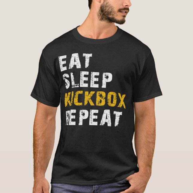 eat sleep kickbox T-Shirt (Front)