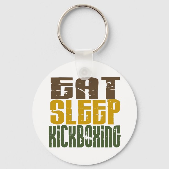 Eat Sleep Kickboxing 1 Key Ring (Front)