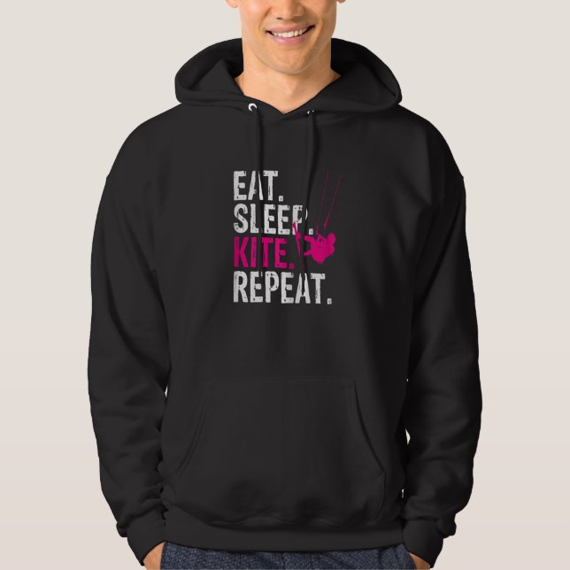 Eat Sleep Kite Repeat - Kitesurf_3 Hoodie (Front)