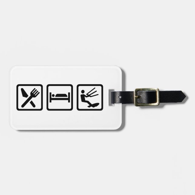 Eat sleep Kitesurfing Luggage Tag (Front Horizontal)