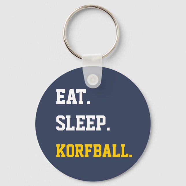 Eat Sleep Korfball Key Ring (Front)