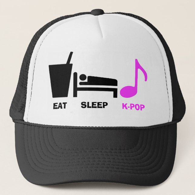 Eat Sleep Kpop Hat (Front)