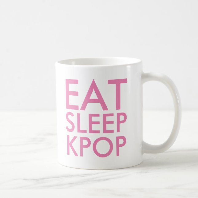 Eat Sleep Kpop | Music Fan Gift purple Coffee Mug (Right)