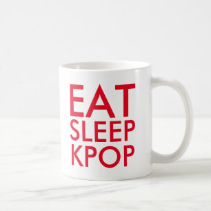 Eat Sleep Kpop Music Fan Gift red Coffee Mug