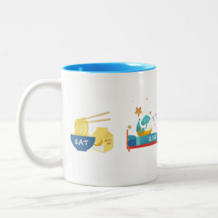 EAT SLEEP KPOP REPEAT Two-Tone COFFEE MUG