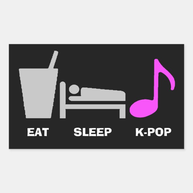 Eat Sleep Kpop Sticker (Front)
