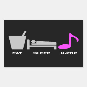 Eat Sleep Kpop Sticker