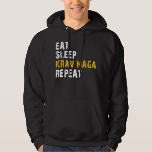 eat sleep krav maga repeat hoodie
