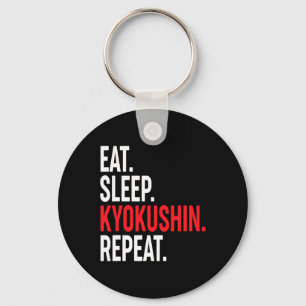 Eat Sleep Kyokushin Repeat Japanese Karate Kung Fu Key Ring