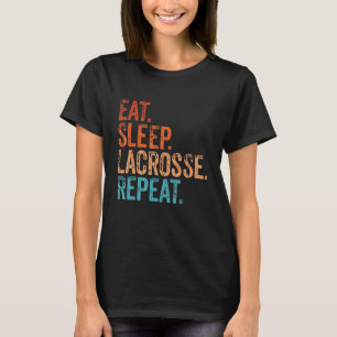 Eat Sleep Lacrosse Repeat Funny Vintage Sports T-Shirt