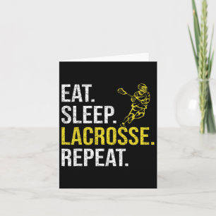 Eat Sleep Lacrosse Repeat Sports Team Gifts Men Fa Card