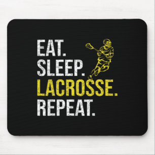 Eat Sleep Lacrosse Repeat Sports Team Gifts Men Fa Mouse Mat