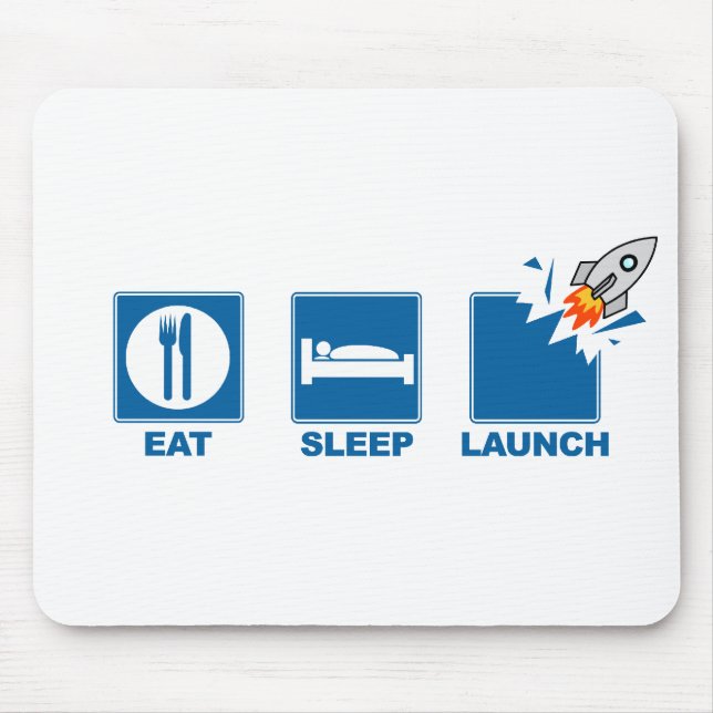 Eat Sleep Launch Mouse Mat (Front)