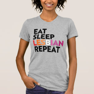 Eat Sleep Lesbian Repeat T-Shirt