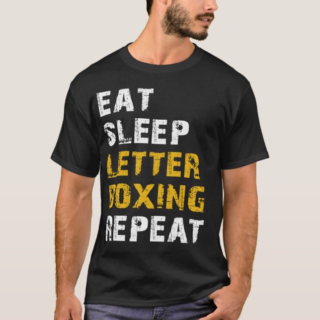 eat sleep letterboxing T-Shirt (Front)