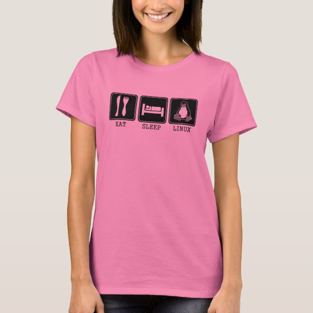 Eat. Sleep. Linux. T-Shirt (Front)