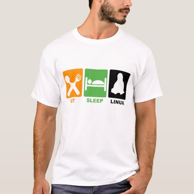 EAT SLEEP LINUX T-Shirt (Front)