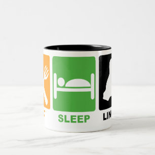 EAT SLEEP LINUX Two-Tone COFFEE MUG