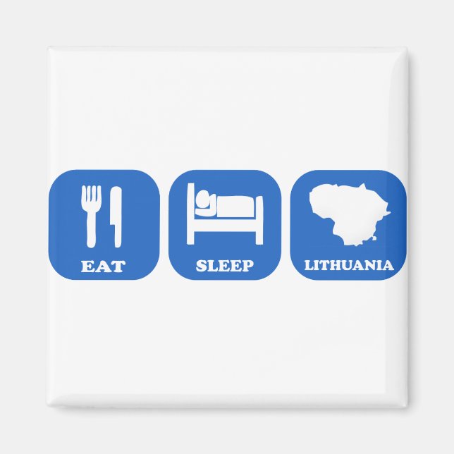 Eat Sleep Lithuania Magnet (Front)