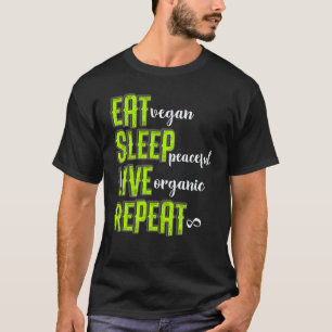 Eat Sleep Live Vegan Vegetarian T-Shirt