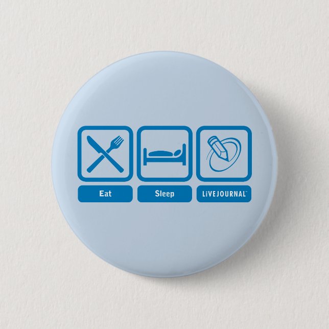 Eat, Sleep, LiveJournal 6 Cm Round Badge (Front)