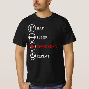 Eat Sleep Make Beats Repeat - Funny Music Producer T-Shirt