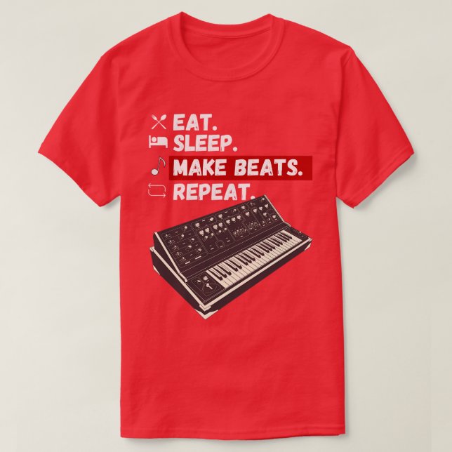 Eat Sleep Make Beats Repeat T-Shirt (Design Front)