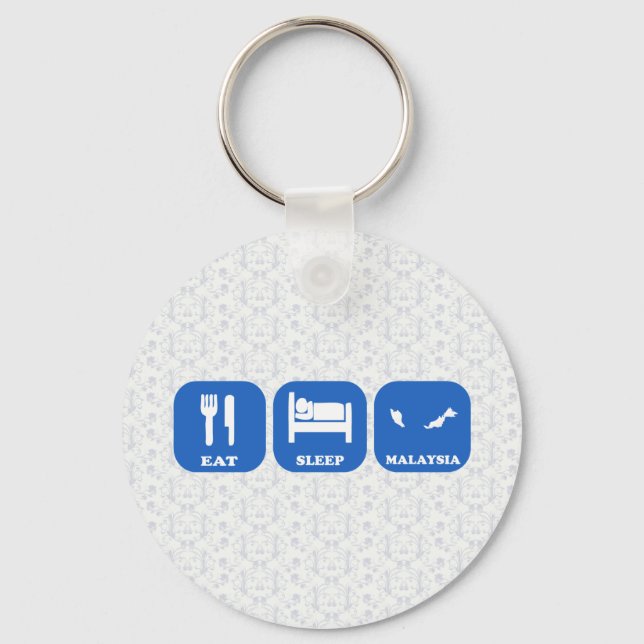Eat Sleep Malaysia Key Ring (Front)