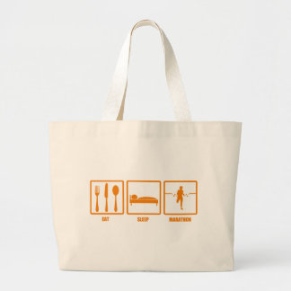 Eat Sleep Marathon Large Tote Bag