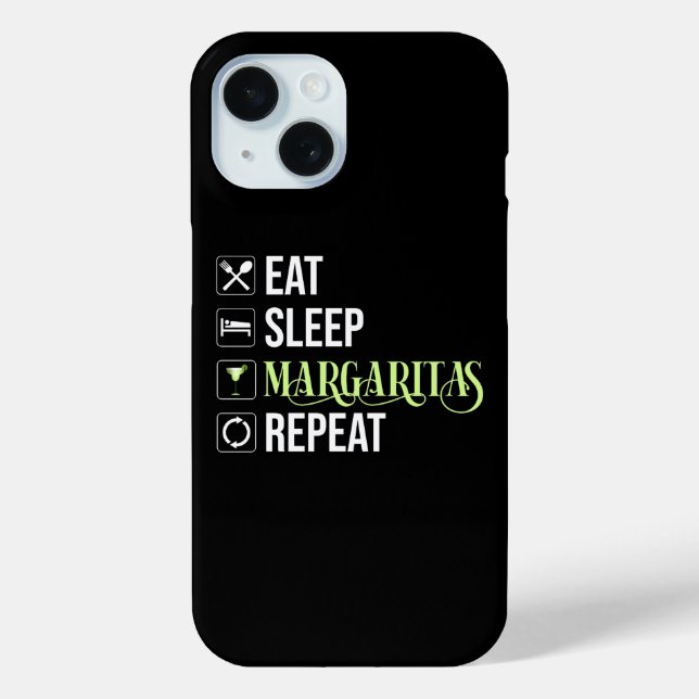 Eat Sleep Margaritas Repeat Case-Mate iPhone Case (Back)