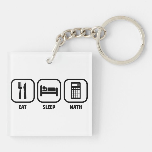 EAT, SLEEP, MATH KEY RING (Back)
