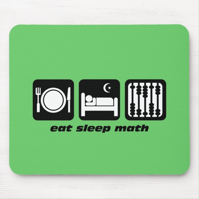 eat sleep math mouse mat (Front)