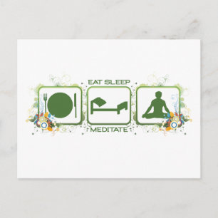 Eat Sleep Meditate Postcard
