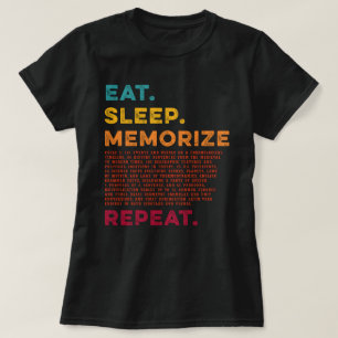 Eat Sleep Memorise Repeat CC Conversation Circle 2 T-Shirt