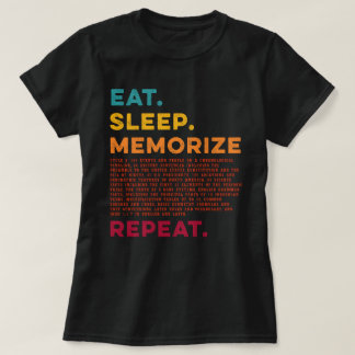 Eat Sleep Memorise Repeat CC Conversation Circle 3 T-Shirt