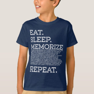 Eat Sleep Memorise Repeat Memory Master T-Shirt